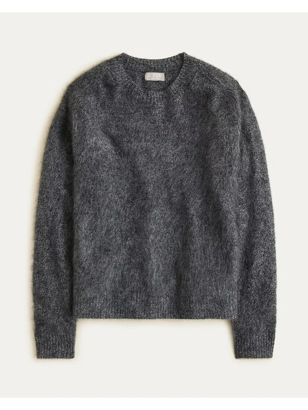 J.Crew Brushed Cashmere Marled Sweater Charcoal Grey NWT M